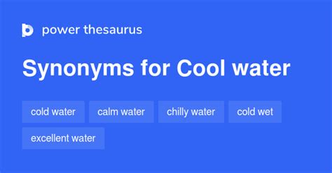 Synonyms Cool Water