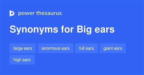 Synonyms For Big Ears