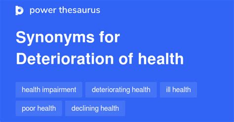 synonyms for deterioration in health