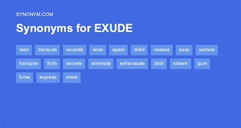 Exploring the Nuances of Expression: Unveiling a Tapestry of Synonyms for Exude in Academic Discourse