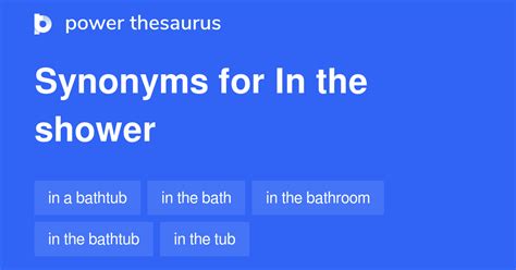 Synonyms For Hand Shower