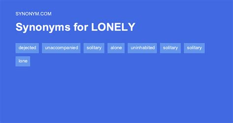 synonyms for lonely