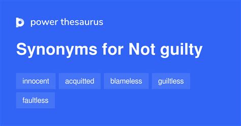 synonyms for not guilty