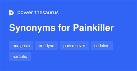 Synonyms For Painkiller