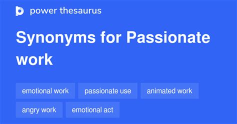 synonyms for passionate for work