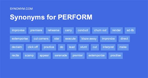synonyms for perform