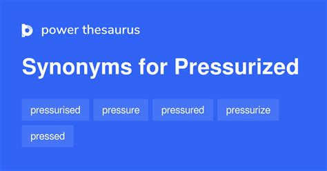 Synonyms For Pressurized