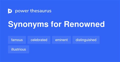synonyms for renowned