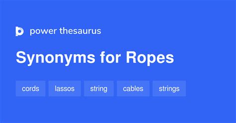 Synonyms For Ropes