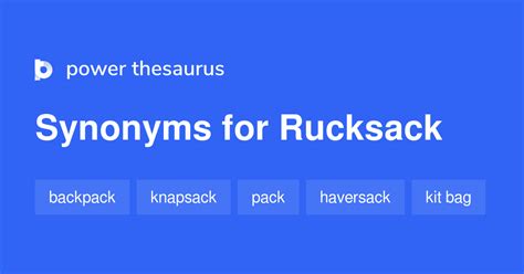 Synonyms For Rucksack