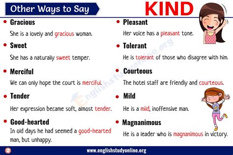 synonyms for the word kindness