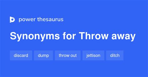 Synonyms For Throw Away Words