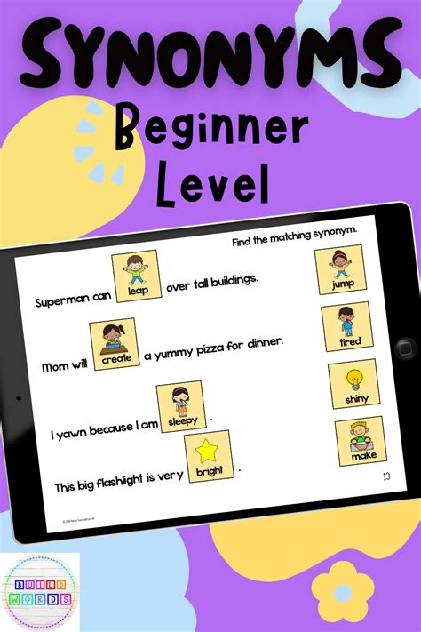 Synonyms Level E Unit 1