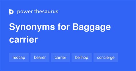 Synonyms Of Baggage Handler