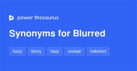 synonyms of blurred