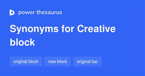 Synonyms Of Creative Block