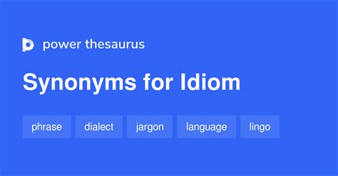 synonyms of idiom