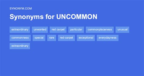 synonyms of uncommon