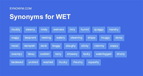 synonyms of wet