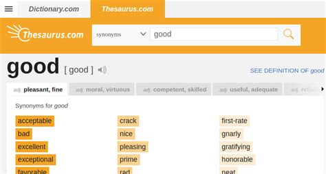 synonyms online dictionary
