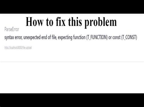 syntax error unexpected end of file expecting done
