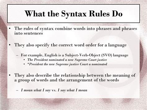 syntax patterns examples