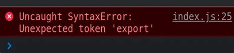 syntaxerror unexpected token 'export playwright