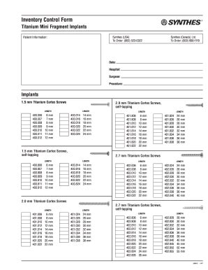 synthes css+ small inventory