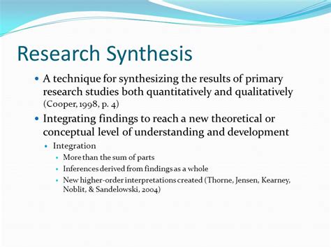Synthesis Examples In Research