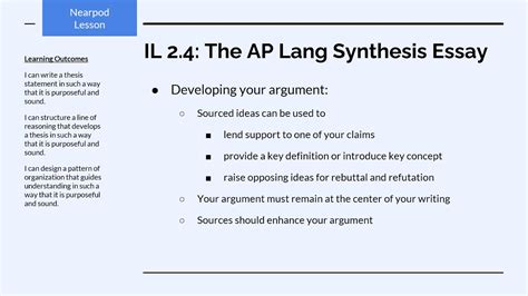 Synthesis Thesis Examples Ap Lang