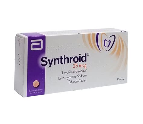 Synthroid 25mcg, caixa contendo 30 comprimidos Abbott do Brasil