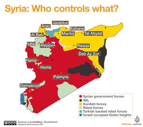 syrian civil war timeline map