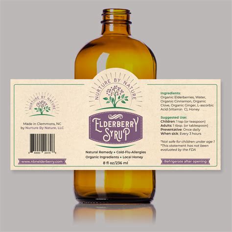Syrup Bottle Label Design