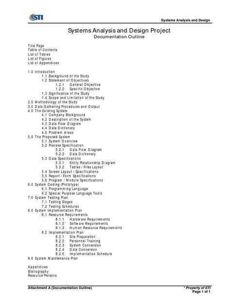 system analysis and design project example