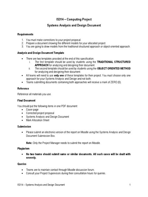 system analysis document sample