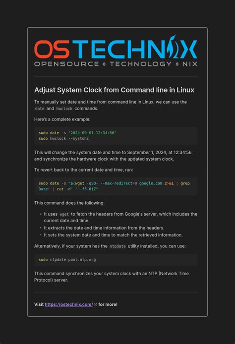 System Clock In Linux Command Line