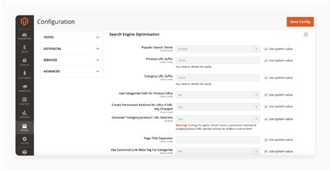 System Configuration Catalog Search Engine Optimization And Set