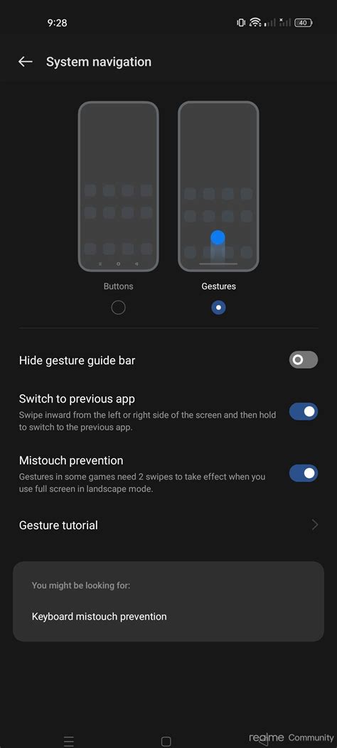 System Navigation In Realme