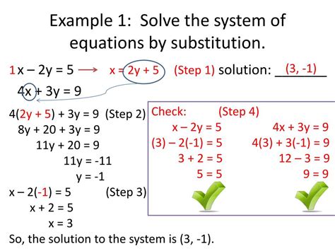 System Of Equations Examples Substitution