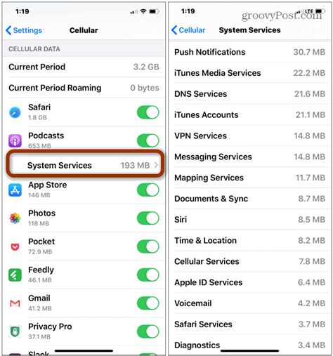 System Services On Iphone Using Data