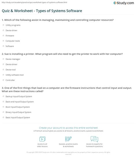 System Software Quiz