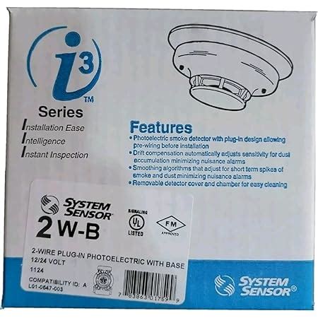 System Sensor i3 2WTB Smoke Detector Photoelectric Ceiling Mount