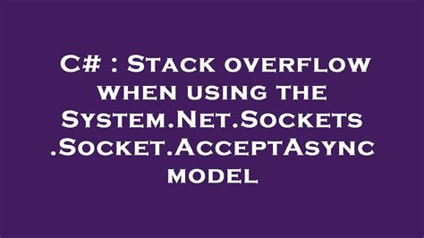 System.net.sockets C#