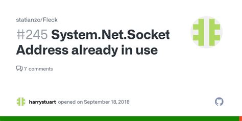 System.net.sockets.socketexception Address Already In Use