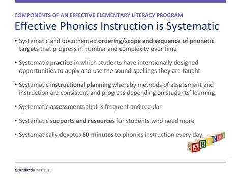 systematic approach to phonics instruction