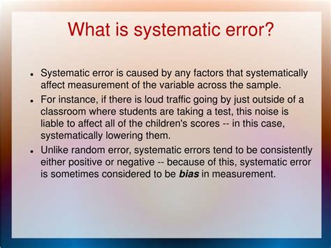 systematic error definition science