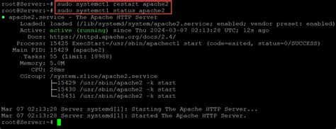 systemctl restart apache2 not working