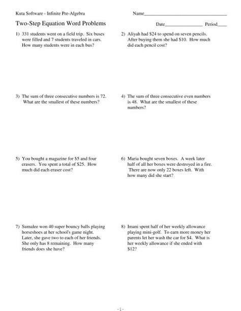 systems word problems worksheet kuta