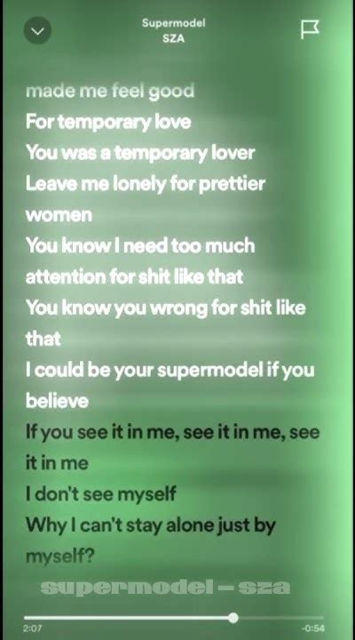 SZA Supermodel Lyrics Uncovered Secrets