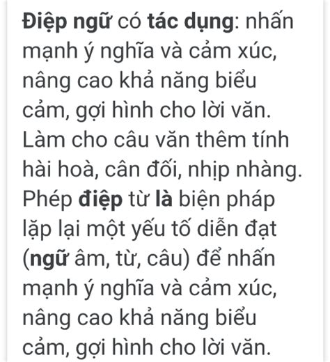 tác dụng của phép điệp